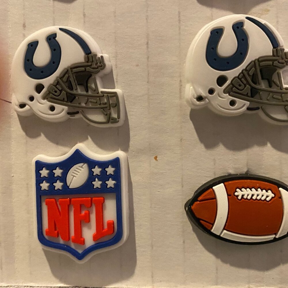 INDIANAPOLI COLTS HELMET NFL SET OF 4 SHOE CHARMS FOR CROCS